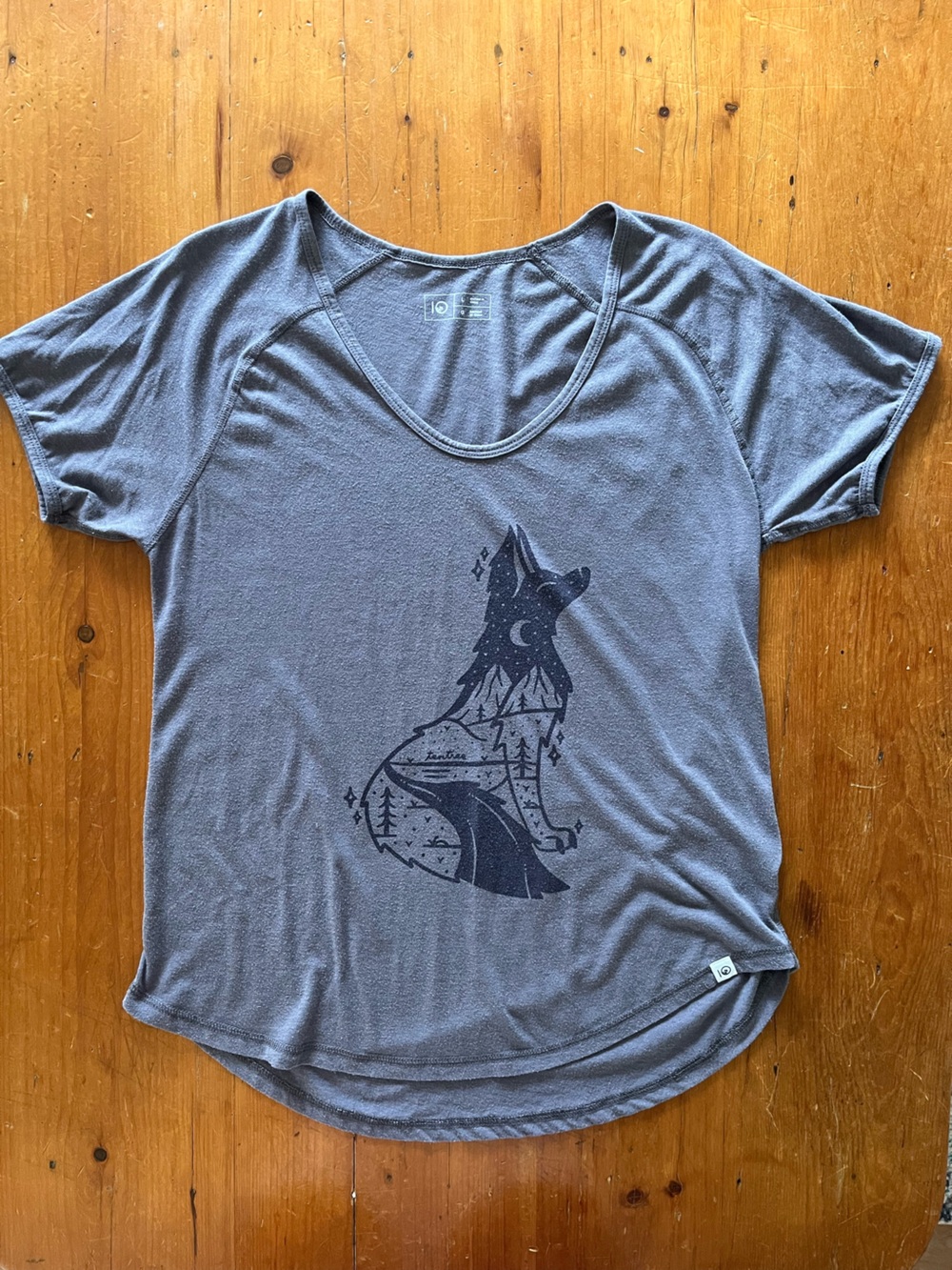 Tentree Women’s Gray Graphic Fox Tee